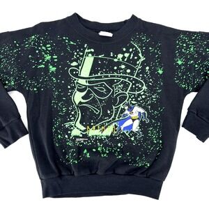 Vintage Batman Forever Riddler/Batman AOP Print Sweatshirt Youth 6x/7 90s DC